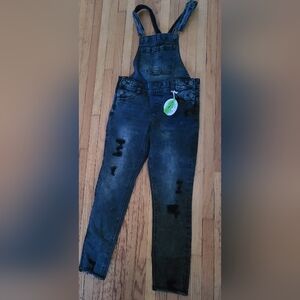 Justice Black Distressed Skinny Jeans